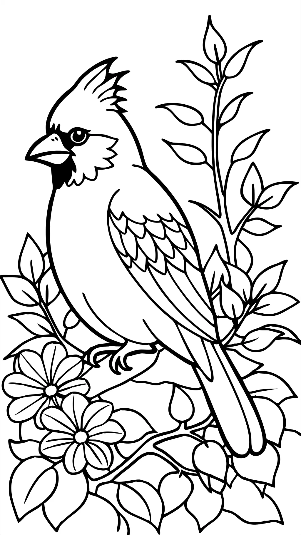 cardinal bird coloring page